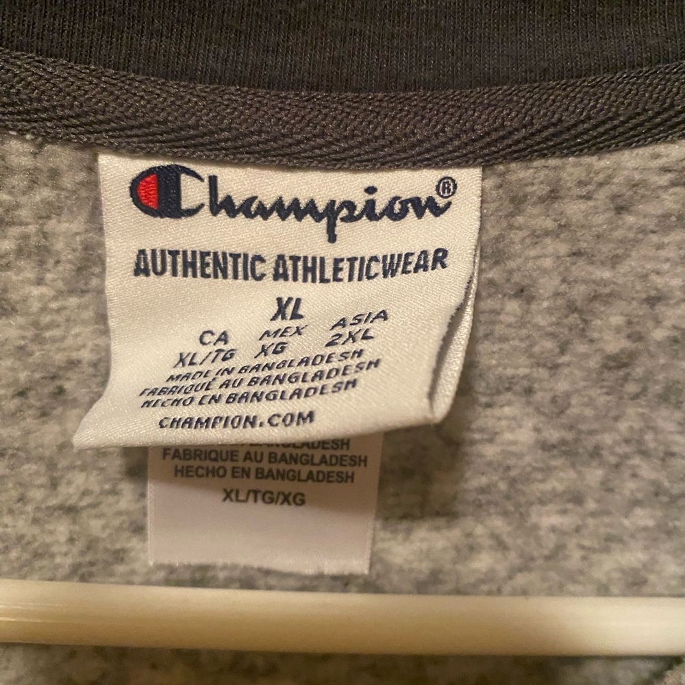 🟣🟡LSU Champion Gray Quarter-Zip Sweater-Size XL - Picture 3 of 4